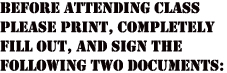 driving school documents